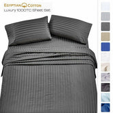 EGYPTIAN 3 OR 4 PIECE COTTON BED SHEET & PILLOW CASE SET - ASSORTED COLORS - FREE with purchase $350+ WITH VOUCHER/S