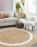 SUSTAINABLE JUTE ROUND RUG DECORATIVE FLOOR - FREE with purchase $500+ WITH VOUCHER/S